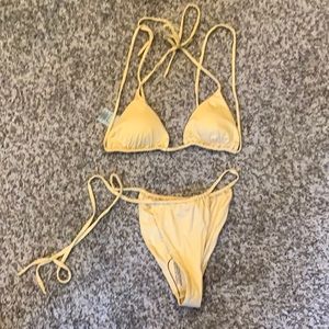 MHB golden swim suit